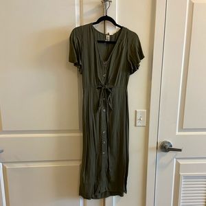 Button down midi dress